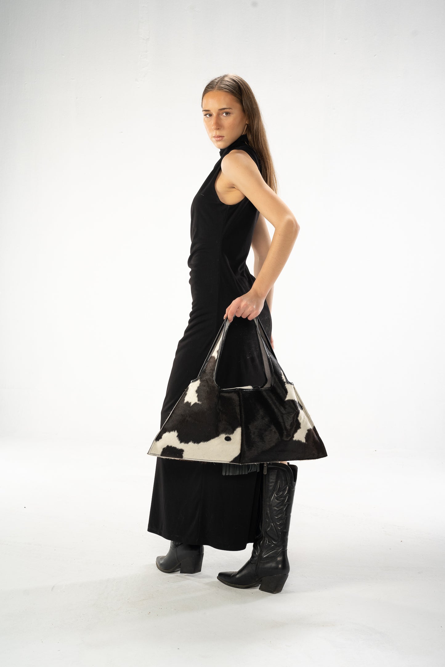 The Buckaroo black cow print