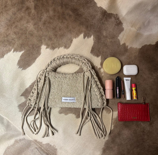 MINI Beige Furry Bag