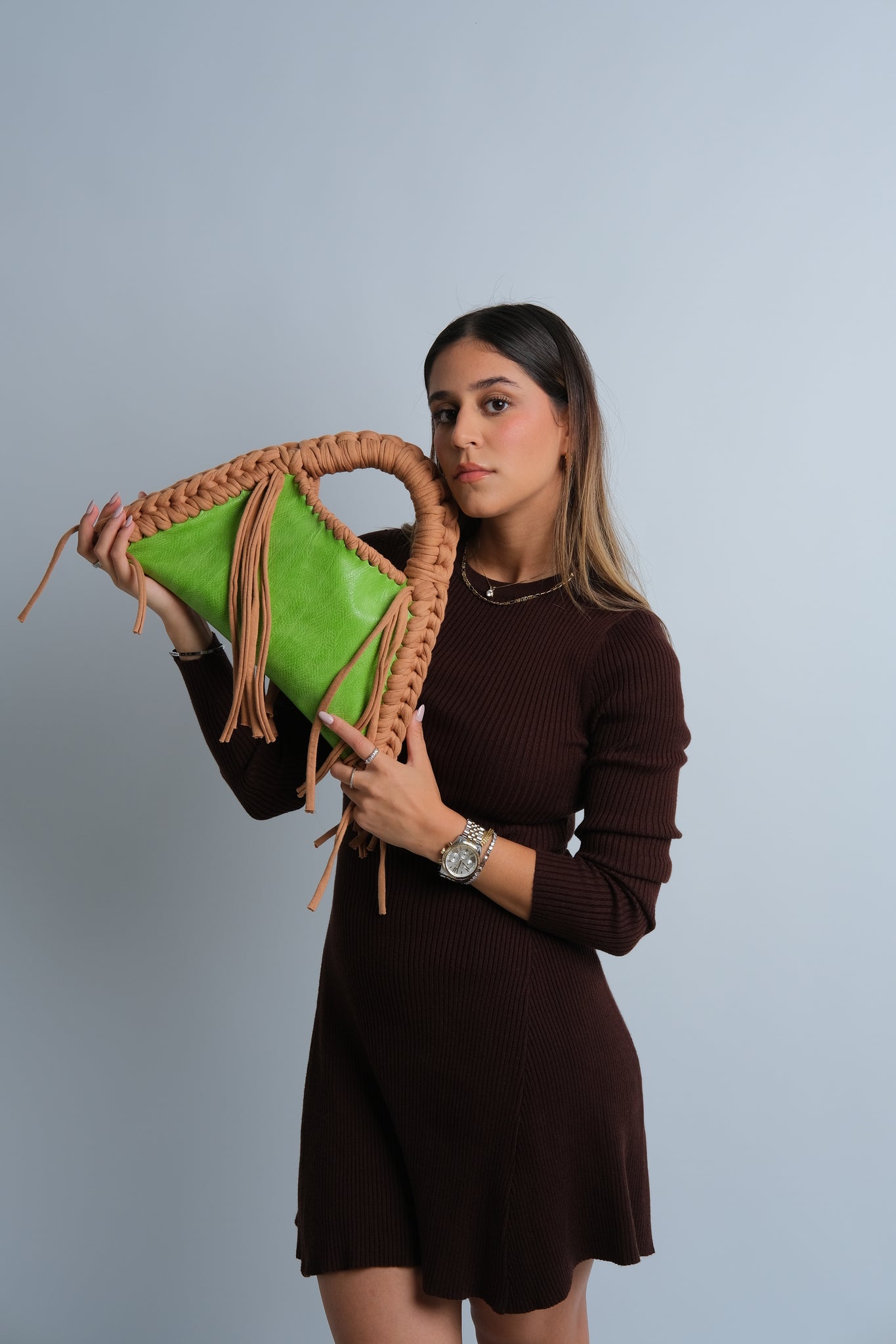 Two Faced Camel x Green Bag