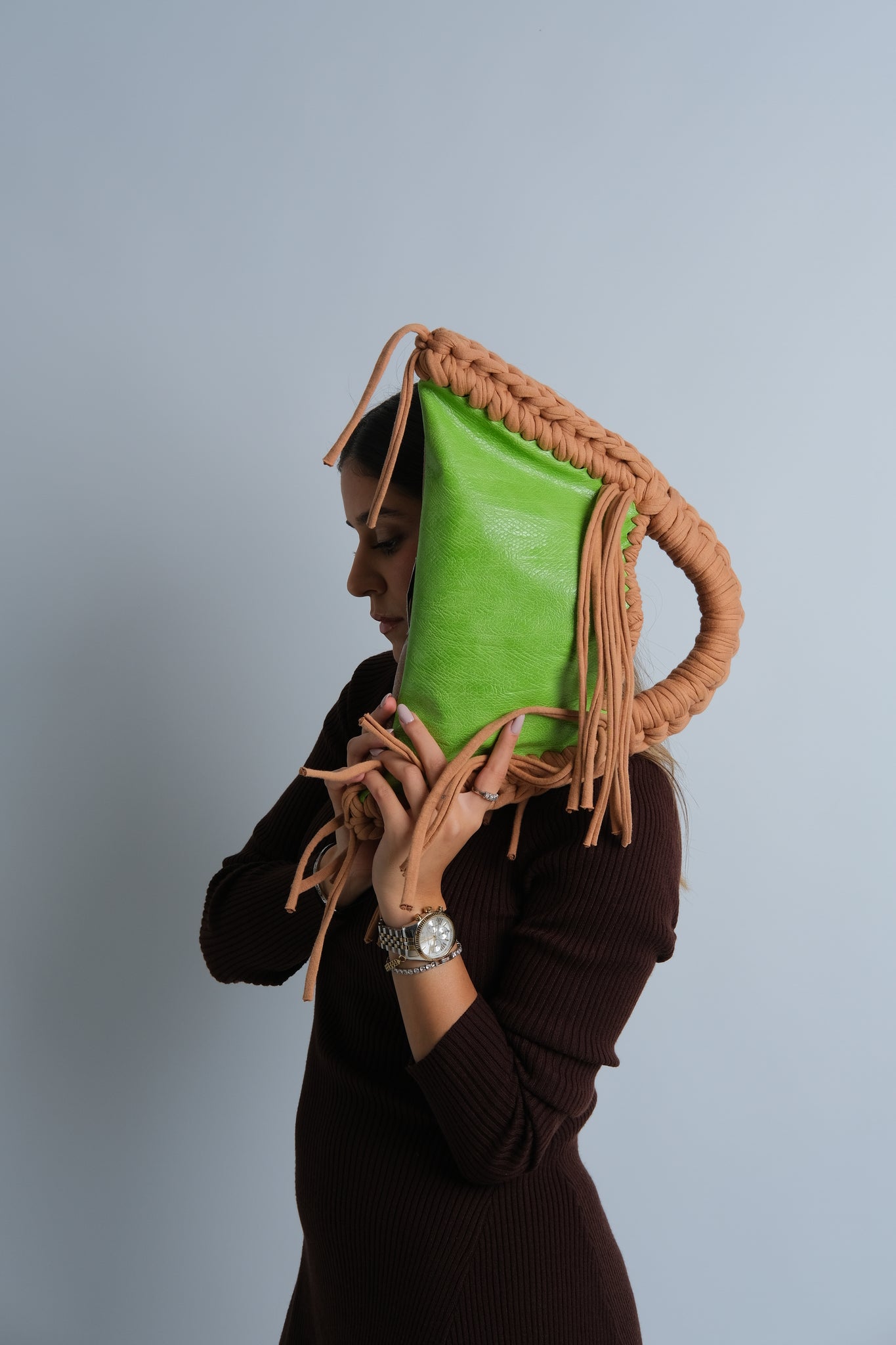 Two Faced Camel x Green Bag