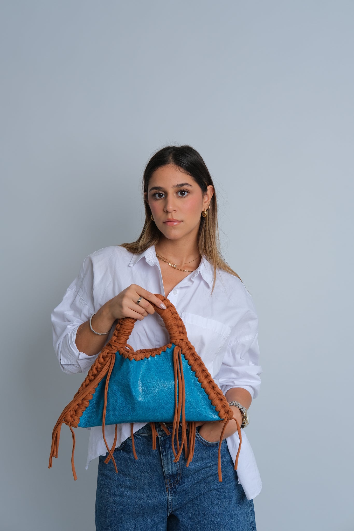 Two Faced Brown x Blue Bag