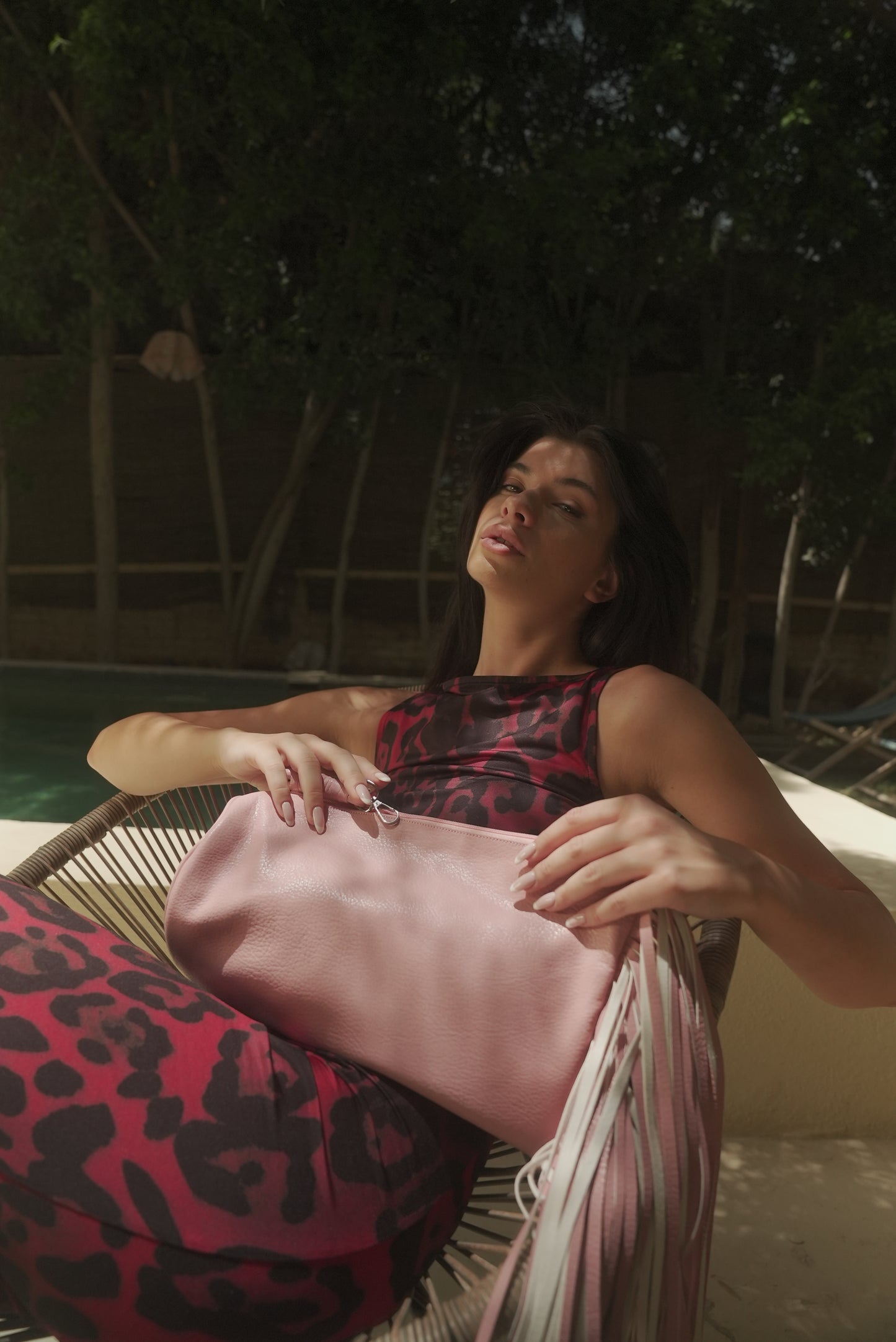 The ZEYA clutch in Baby Pink