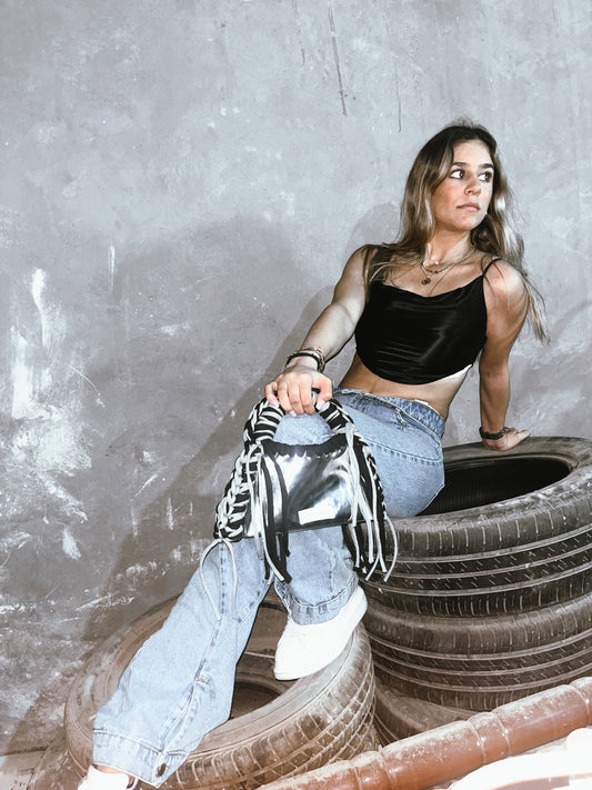 MINI metallic silver in grey & black