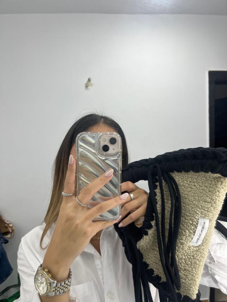 MINI Black x Beige Furry Bag