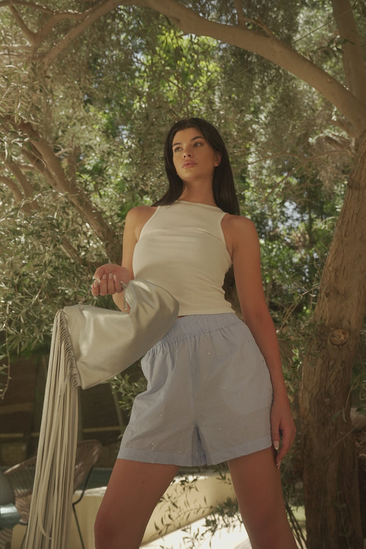 The ZEYA clutch in Silver