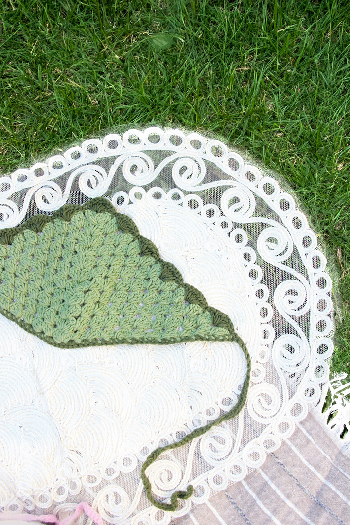 Green Crochet Bandana