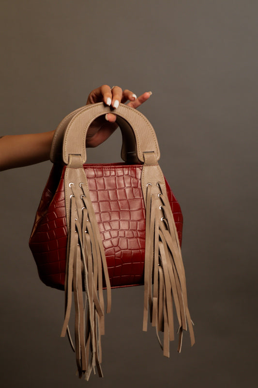 The Katniss bag in Cherry Red
